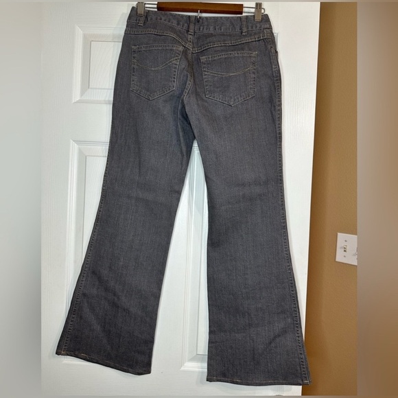 J. Jill Jeans Womens Size 4 Gray Denim Cotton Stretch Pockets Flat Front Bootcut - Picture 2 of 8